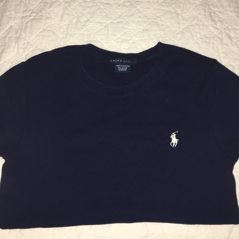 Short sleeve navy shirt